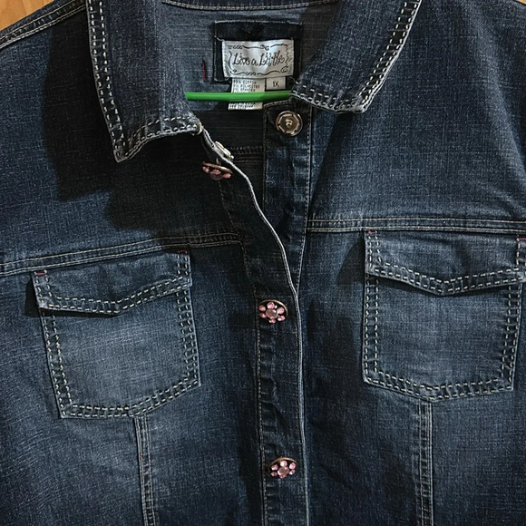 Live A Little Denim Snap Button Up Jacket - Picture 2 of 5